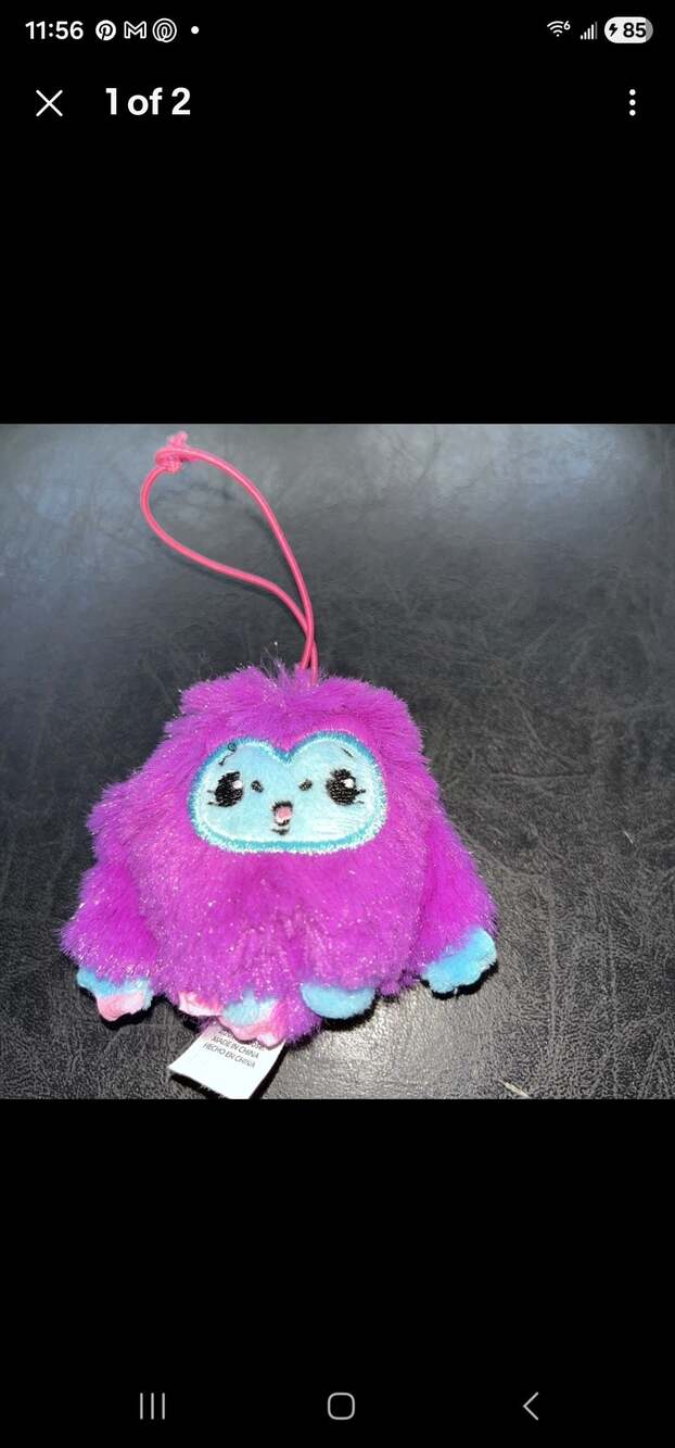 Pikmi Pops Purple Monster Plush Keychain